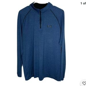 Under Armour Mens Loose Fit Pullover Shirt L Blue